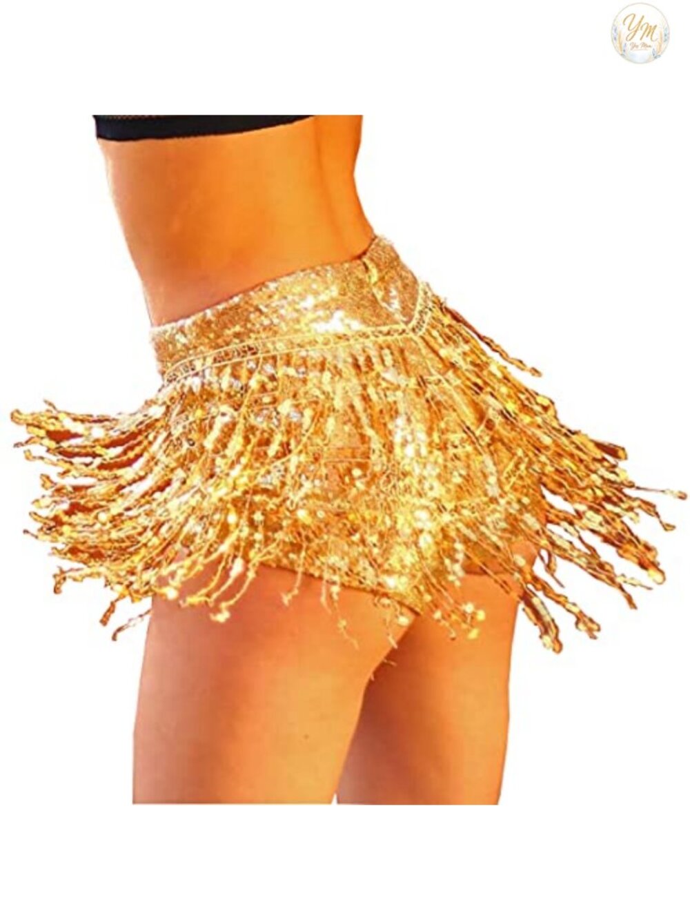 Sequin Tassel Skort Shorts Dance Festival Bottoms